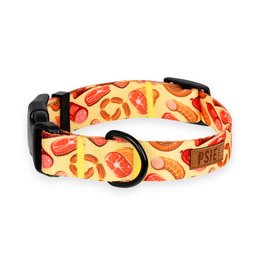 Regulowana obroża dla psa szynki dla psinki  – wytrzymała, z mocnymi okuciami.
