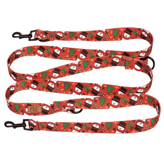 PSIEŁAPKI Smycz przepinana dla psa wzór "Ale bałwan"